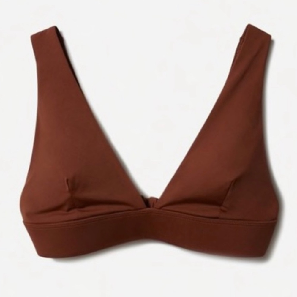 COPY - Everlane Rosewood Renew Triangle Bikini Top - M
